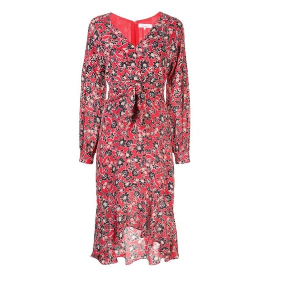 💎🎁Parker Kinsale Floral Silk Midi Dress - Picture 4 of 13